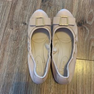 Cole Haan nude ballet flats with bow. Barely worn!